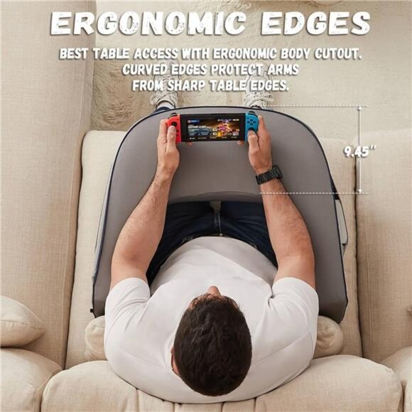Reading Pillow for Gaming, Extra Large Arm Rest Pillow for Adult, Memory Foam - Picture 2 of 7